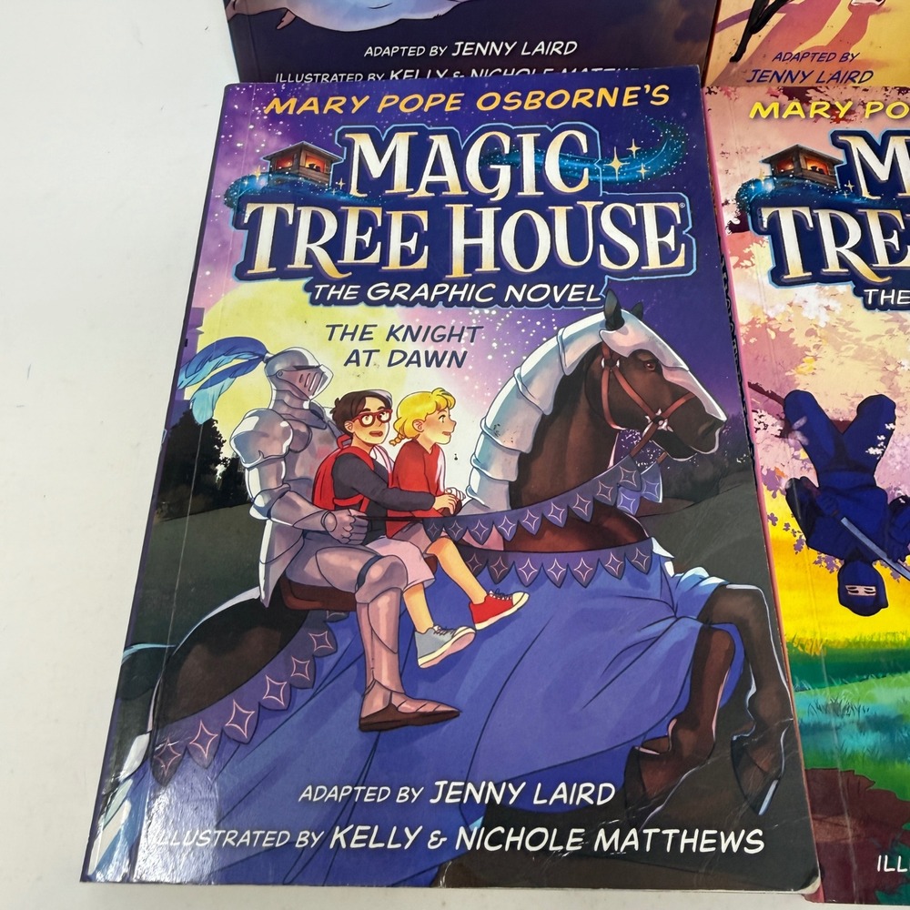 Magic Tree House Graphic Novel Set of 4 Mary Pope Osborne Dinosaurs Knight Ninja - Picture 4 of 6